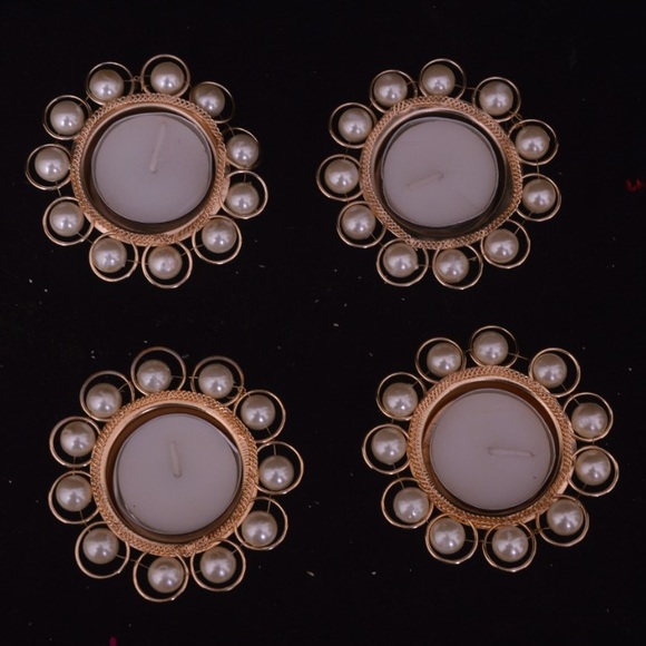 Handmade Gold plated Tea Light Candle Holder - Picture 5 of 5